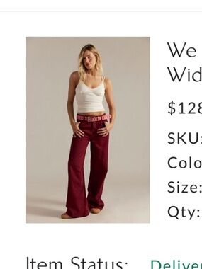 We The Free Stride Straight 'n Wide Jeans - Syrah Wine